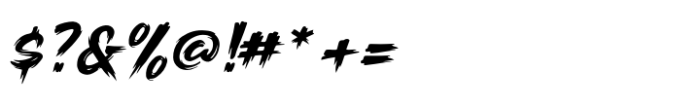 Break Brush Font OTHER CHARS