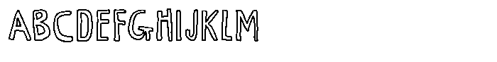 Break of day Outline Font UPPERCASE