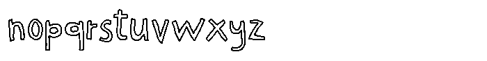 Break of day Outline Font LOWERCASE
