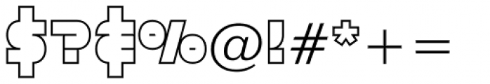 Breakbeat BTN Outline Font OTHER CHARS
