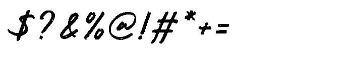 Breakline Signature Font OTHER CHARS