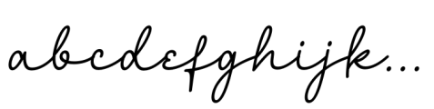 Breathy Signature Regular Font LOWERCASE