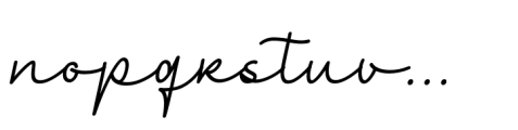 Breathy Signature Regular Font LOWERCASE