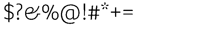 Bree Arabic Thin Font OTHER CHARS