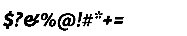 Bree Cyrillic Bold Oblique Font OTHER CHARS