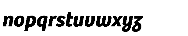Bree Cyrillic Bold Oblique Font LOWERCASE