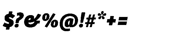 Bree Cyrillic Extrabold Oblique Font OTHER CHARS