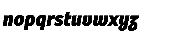 Bree Cyrillic Extrabold Oblique Font LOWERCASE