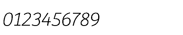 Bree Cyrillic Thin Oblique Font OTHER CHARS
