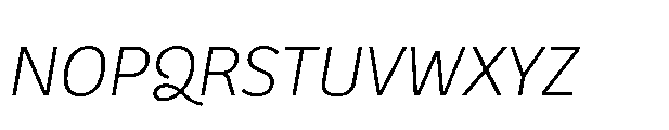 Bree Cyrillic Thin Oblique Font UPPERCASE
