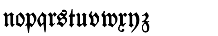 Breitkopf Fraktur Std Bold Font LOWERCASE