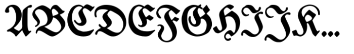 Breitkopf Fraktur Std Regular Font UPPERCASE