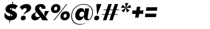 Brendiva Black Italic Font OTHER CHARS