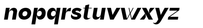 Brendiva Extra Bold Italic Font LOWERCASE