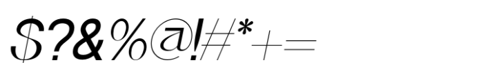Brenly Oblique Font OTHER CHARS