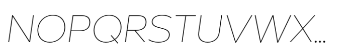 Breno Hairline Italic Font UPPERCASE