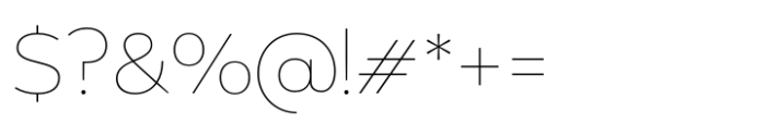 Breno Hairline Font OTHER CHARS