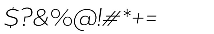 Breno Light Italic Font OTHER CHARS