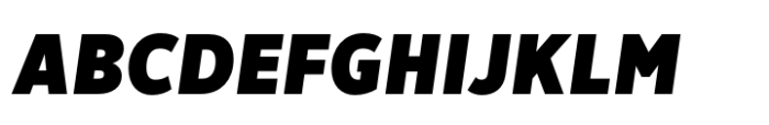 Breno Narrow Black Italic Font UPPERCASE