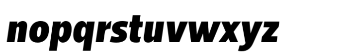 Breno Narrow Black Italic Font LOWERCASE