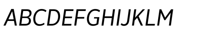 Breno Narrow Book Italic Font UPPERCASE