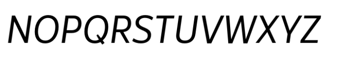 Breno Narrow Book Italic Font UPPERCASE