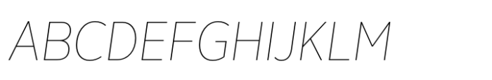 Breno Narrow Hairline Italic Font UPPERCASE