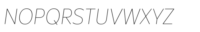 Breno Narrow Hairline Italic Font UPPERCASE