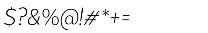 Breno Narrow Light Italic Font OTHER CHARS