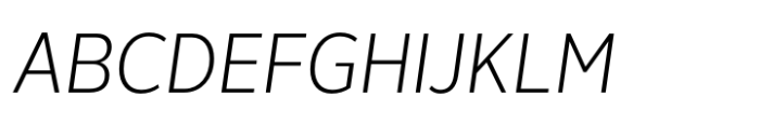 Breno Narrow Light Italic Font UPPERCASE