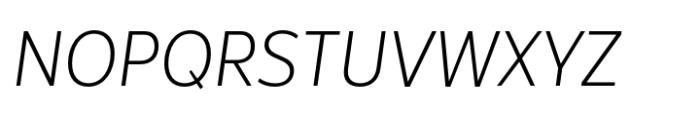 Breno Narrow Light Italic Font UPPERCASE