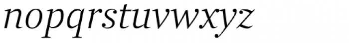 Brenta Thin Italic Font LOWERCASE
