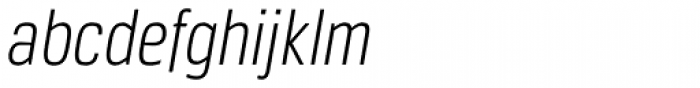 Breuer Condensed Light Italic Font LOWERCASE