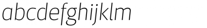 Breve Sans Title Thin Italic Font LOWERCASE