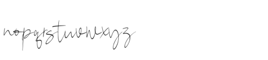 Brian Wiliam Signature Font LOWERCASE