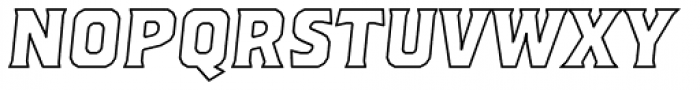Brickton Outline Slanted Font UPPERCASE