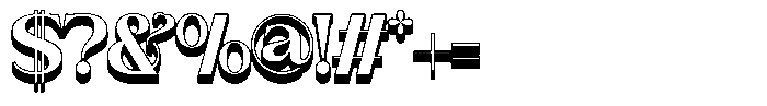 Brideside Bold 3 D Font OTHER CHARS