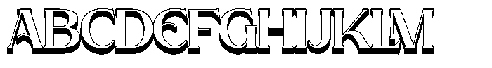 Brideside Bold 3 D Font UPPERCASE