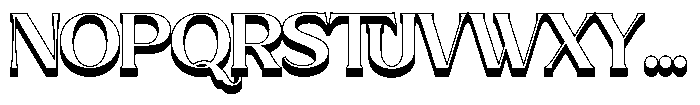 Brideside Bold 3 D Font UPPERCASE