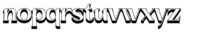 Brideside Bold 3 D Font LOWERCASE