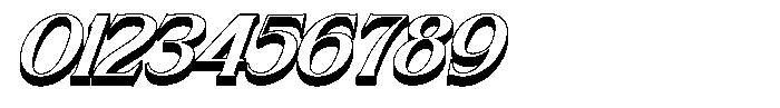 Brideside Bold Oblique 3 D Font OTHER CHARS