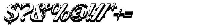 Brideside Bold Oblique 3 D Font OTHER CHARS