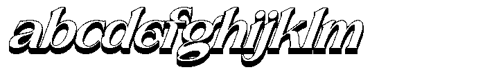 Brideside Bold Oblique 3 D FONT