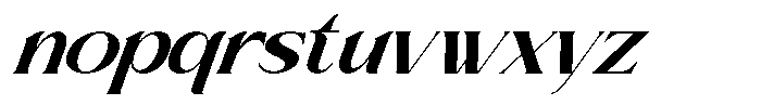 Brideside Bold Oblique Font LOWERCASE