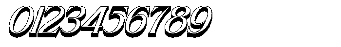 Brideside Oblique 3 D Font OTHER CHARS