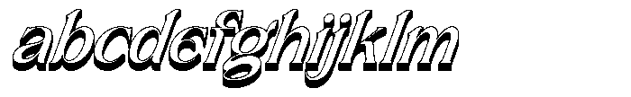 Brideside Oblique 3 D FONT