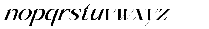 Brideside Oblique Font LOWERCASE