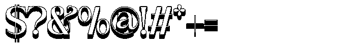Brideside Regular 3 D Font OTHER CHARS