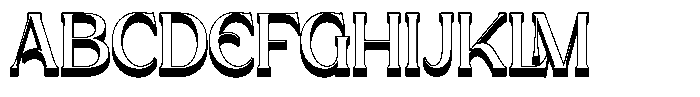 Brideside Regular 3 D Font UPPERCASE