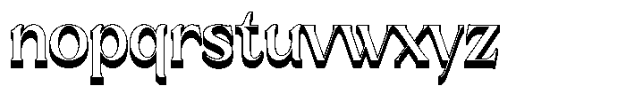 Brideside Regular 3 D Font LOWERCASE